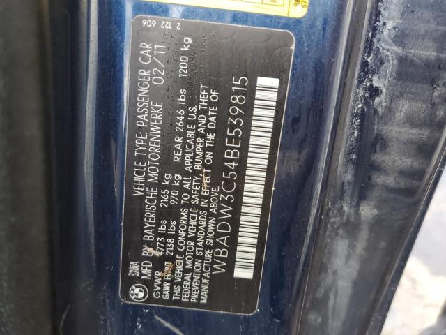 Photo 10 from auction – 2011 BMW 328 I with VIN WBADW3C54BE539815