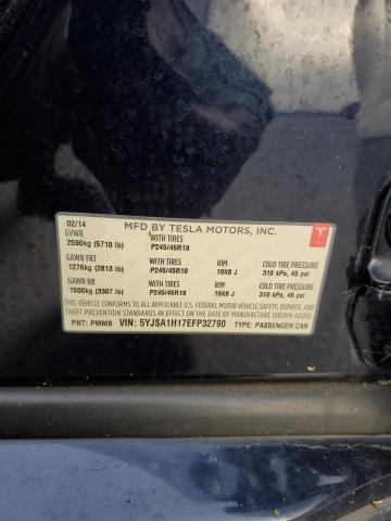Photo 10 from auction – 2014 TESLA MODEL S with VIN 5YJSA1H17EFP32790