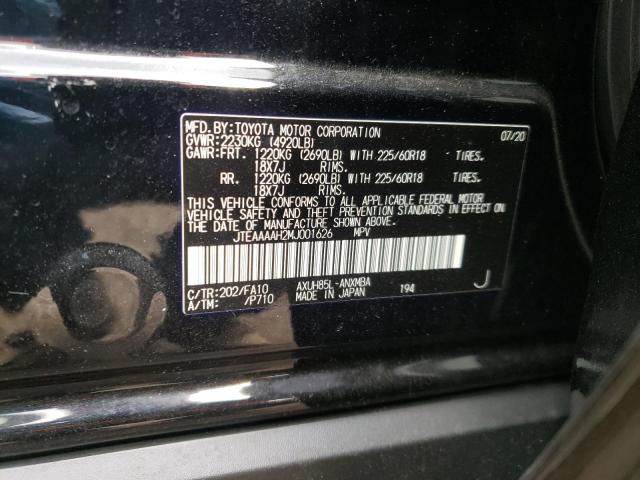 Photo 10 from auction – 2021 TOYOTA VENZA LE with VIN JTEAAAAH2MJ001626