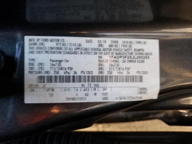 Foto 10 de la subasta – 2018 FORD FOCUS SE con VIN 1FADP3F2XJL295265