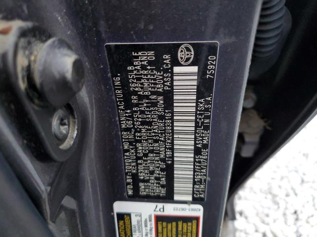 Photo 10 from auction – 2014 TOYOTA CAMRY L with VIN 4T1BF1FK2EU838161