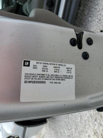 Photo 10 from auction – 2002 CHEVROLET IMPALA with VIN 2G1WF52E329359553