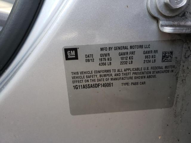 Photo 10 from auction – 2013 CHEVROLET MALIBU LS with VIN 1G11A5SA6DF149061