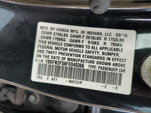 صورة رقم 10 من المزاد - 2015 HONDA CIVIC LX مع VIN 19XFB2F56FE049366