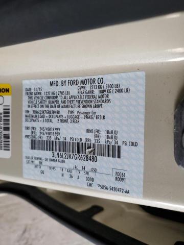 Photo 10 from auction – 2016 LINCOLN MKZ with VIN 3LN6L2JK7GR628480