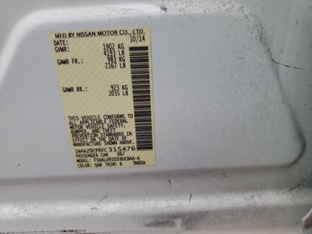 Photo 10 from auction – 2015 NISSAN LEAF S with VIN 1N4AZ0CP0FC315476