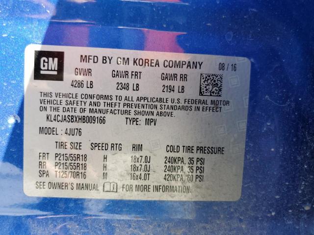 Photo 10 from auction – 2017 BUICK ENCORE PRE with VIN KL4CJASBXHB009166