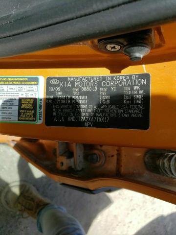 Photo 10 from auction – 2010 KIA SOUL with VIN KNDJT2A2XA7110117