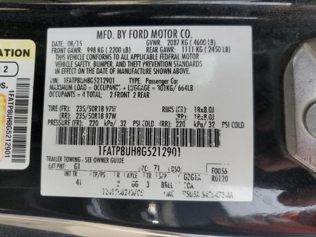 Photo 10 from auction – 2016 FORD MUSTANG with VIN 1FATP8UH8G5212901