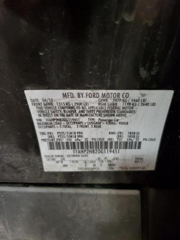 Zdjęcie 10 z aukcji – 2013 FORD TAURUS SEL z VIN 1FAHP2H82DG119451