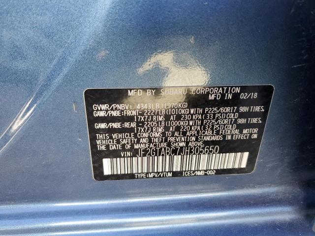 Photo 10 from auction – 2018 SUBARU CROSSTREK with VIN JF2GTABC7JH305650