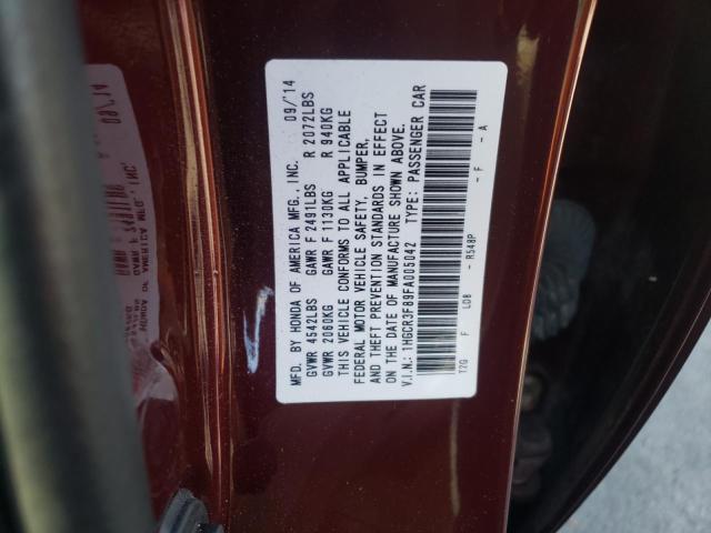 Photo 10 from auction – 2015 HONDA ACCORD EXL with VIN 1HGCR3F89FA005042
