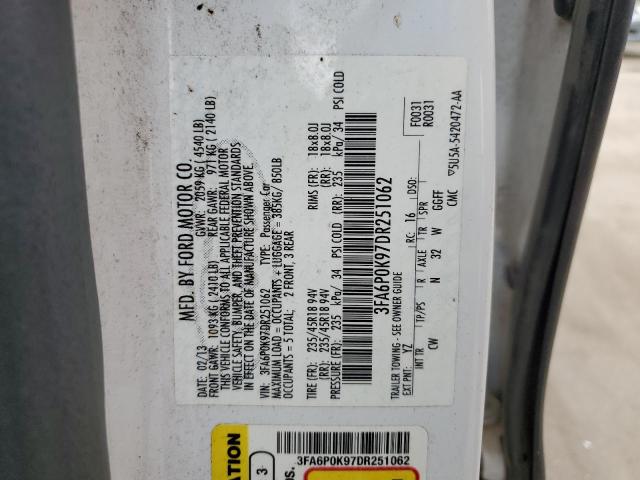 Photo 10 from auction – 2013 FORD FUSION TIT with VIN 3FA6P0K97DR251062