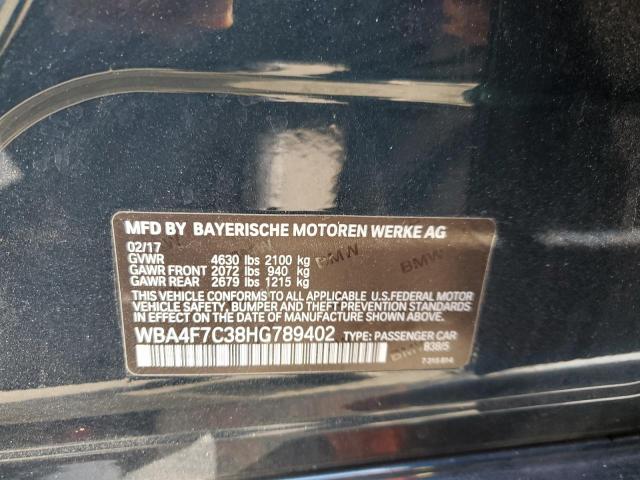 Photo 10 from auction – 2017 BMW 430I GRAN with VIN WBA4F7C38HG789402