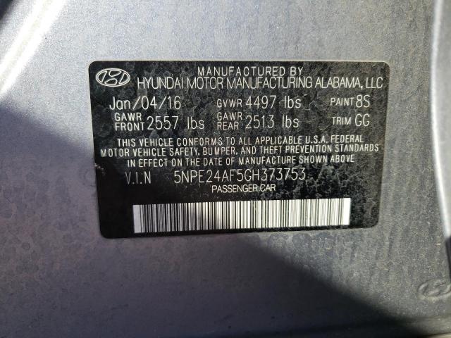 Photo 10 from auction – 2016 HYUNDAI SONATA SE with VIN 5NPE24AF5GH373753