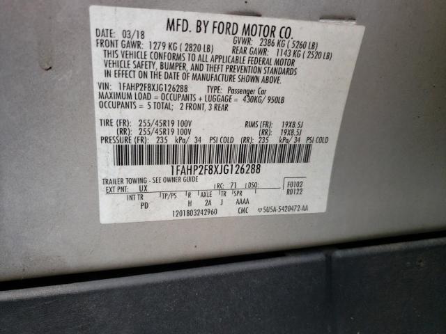 Photo 10 from auction – 2018 FORD TAURUS LIM with VIN 1FAHP2F8XJG126288
