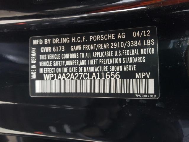 Photo 10 from auction – 2012 PORSCHE CAYENNE with VIN WP1AA2A27CLA11656