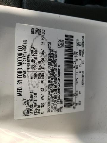 Photo 10 from auction – 2012 FORD ESCAPE LIM with VIN 1FMCU9EGXCKA09918