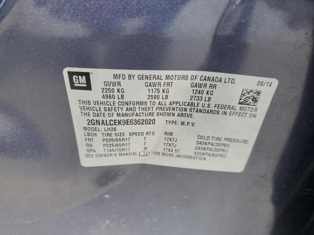 Photo 10 from auction – 2014 CHEVROLET EQUINOX LT with VIN 2GNALCEK9E6362020
