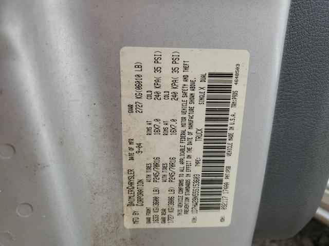 Photo 10 from auction – 2005 DODGE DAKOTA QUA with VIN 1D7HW28N55S153603