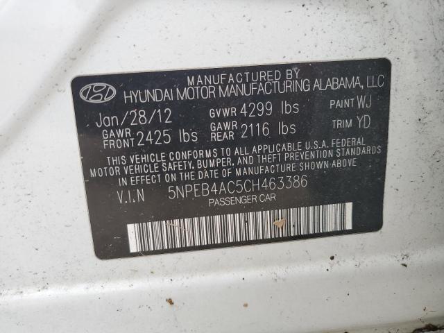 Zdjęcie 10 z aukcji – 2012 HYUNDAI SONATA GLS z VIN 5NPEB4AC5CH463386