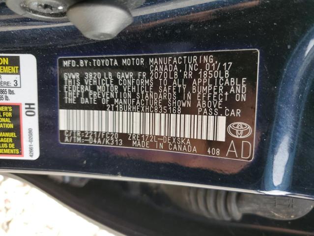 Photo 10 from auction – 2017 TOYOTA COROLLA L with VIN 2T1BURHEXHC835168
