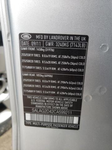 Photo 10 from auction – 2012 LAND ROVER LR4 HSE with VIN SALAG2D42CA599211