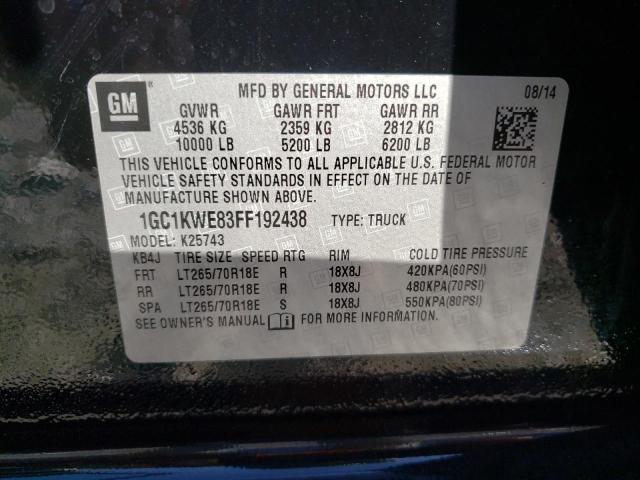 Photo 10 from auction – 2015 CHEVROLET SILVERADO with VIN 1GC1KWE83FF192438