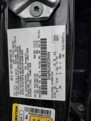 Photo 10 from auction – 2014 FORD FUSION SE with VIN 3FA6P0LU4ER329494