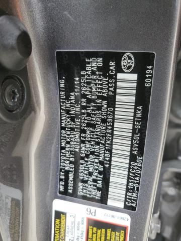 Photo 10 from auction – 2015 TOYOTA CAMRY LE with VIN 4T4BF1FK2FR459670