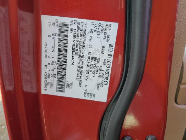 Photo 10 from auction – 2008 FORD EXPLORER X with VIN 1FMEU73E28UA44074