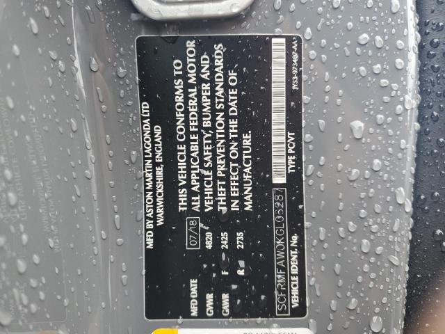 Photo 10 from auction – 2019 ASTON MARTIN DB11 with VIN SCFRMFAW0KGL06287