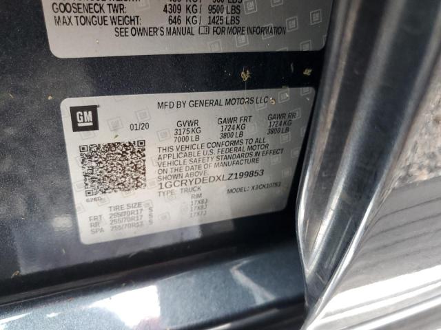 Photo 10 from auction – 2020 CHEVROLET SILVERADO with VIN 1GCRYDEDXLZ199853