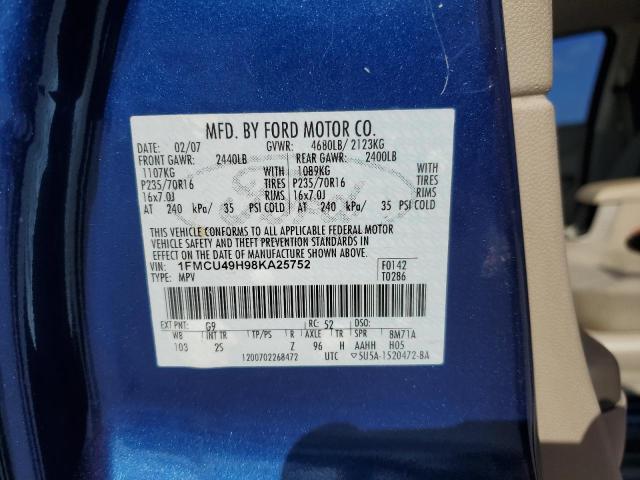 Photo 10 from auction – 2008 FORD ESCAPE HEV with VIN 1FMCU49H98KA25752