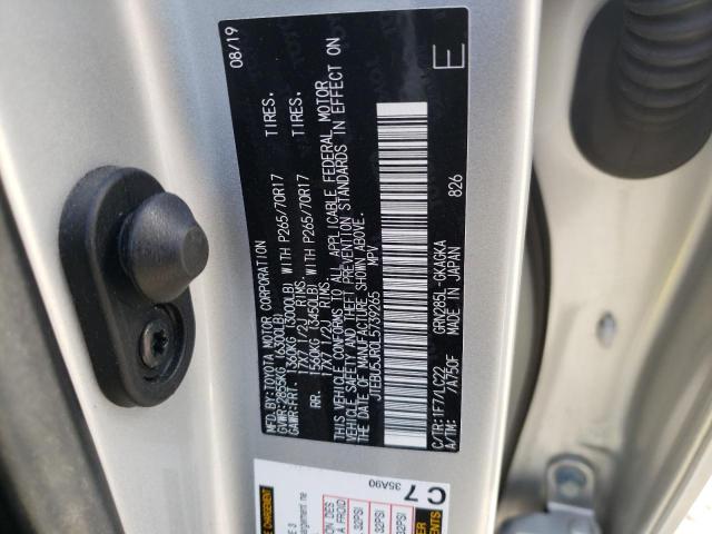 Photo 10 from auction – 2020 TOYOTA 4RUNNER SR with VIN JTEBU5JR0L5739265