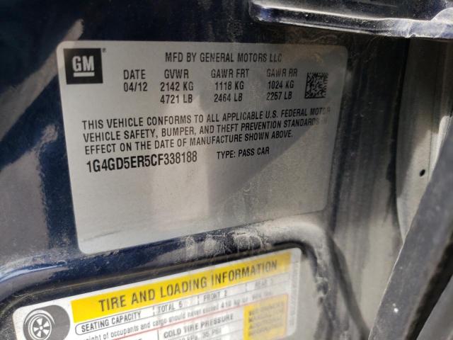 Photo 10 from auction – 2012 BUICK LACROSSE P with VIN 1G4GD5ER5CF338188