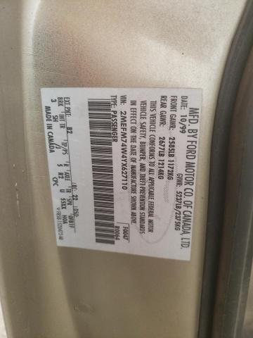 Photo 10 from auction – 2000 MERCURY GRAND MARQ with VIN 2MEFM74W4YX627110