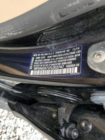 Photo 10 from auction – 2015 PORSCHE PANAMERA 2 with VIN WP0AA2A71FL003747