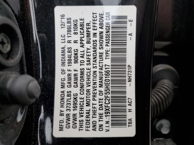 Photo 10 from auction – 2017 HONDA CIVIC LX with VIN 19XFC2F55HE016617
