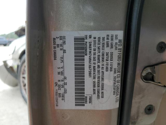 Photo 10 from auction – 2001 MERCURY GRAND MARQ with VIN 2MEFM74W61X672801