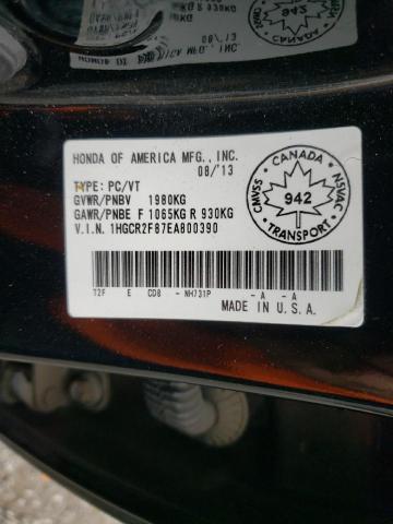 Photo 10 from auction – 2014 HONDA ACCORD EXL with VIN 1HGCR2F87EA800390