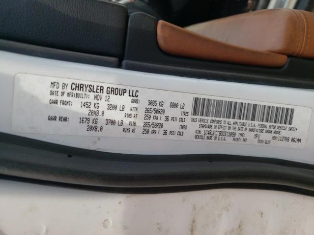 Photo 10 from auction – 2013 JEEP GRAND CHER with VIN 1C4RJFCT8DC615090