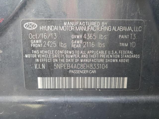 Photo 10 from auction – 2014 HYUNDAI SONATA GLS with VIN 5NPEB4AC8EH833104