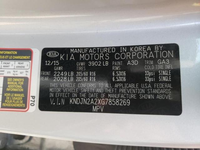 Photo 10 from auction – 2016 KIA SOUL with VIN KNDJN2A2XG7858269