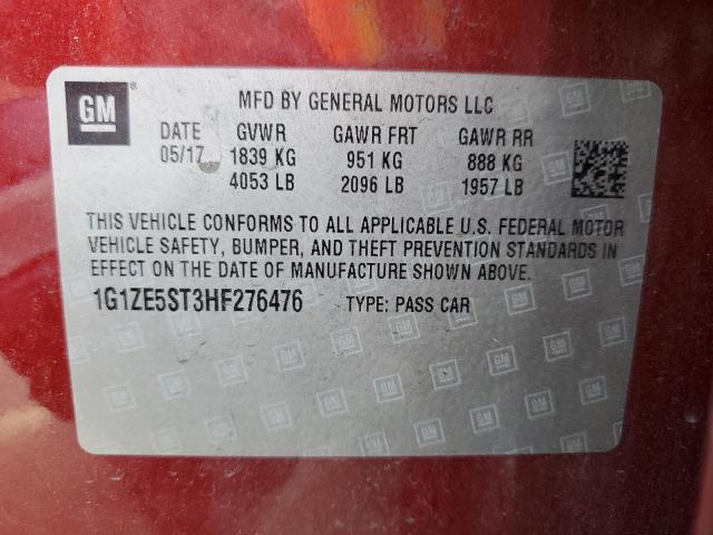 Photo 10 from auction – 2017 CHEVROLET MALIBU LT with VIN 1G1ZE5ST3HF276476