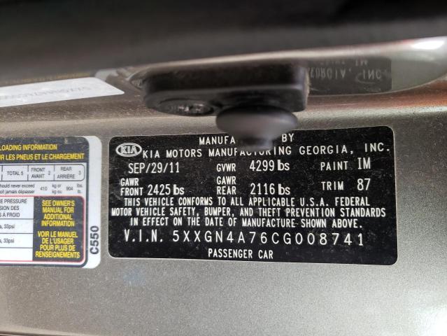 Photo 10 from auction – 2012 KIA OPTIMA EX with VIN 5XXGN4A76CG008741