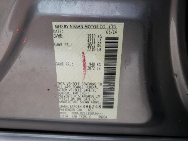 Photo 10 from auction – 2014 NISSAN ALTIMA 2.5 with VIN 1N4AL3AP0EN386248