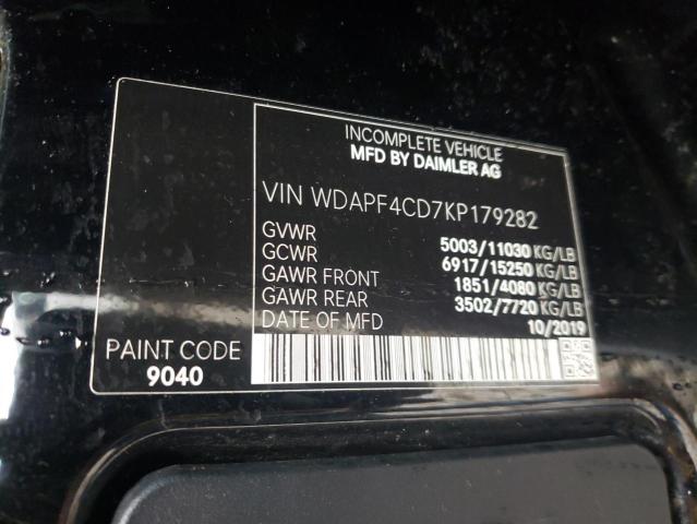 Photo 10 from auction – 2019 MERCEDES-BENZ SPRINTER 3 with VIN WDAPF4CD7KP179282