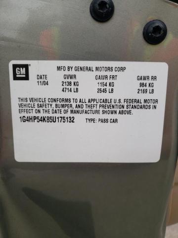 Photo 10 from auction – 2005 BUICK LESABRE CU with VIN 1G4HP54K85U175132