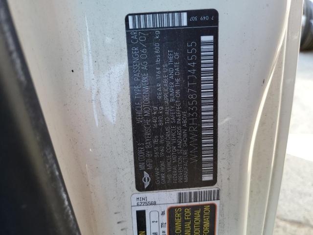 Photo 10 from auction – 2007 MINI COOPER with VIN WMWRH33587TJ44555